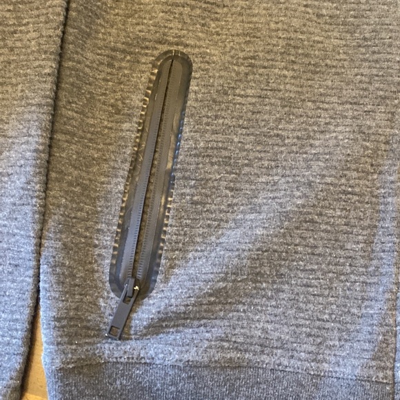 Robert Barakett charcoal gray ribbed full zip hooded jacket size M - Picture 4 of 6